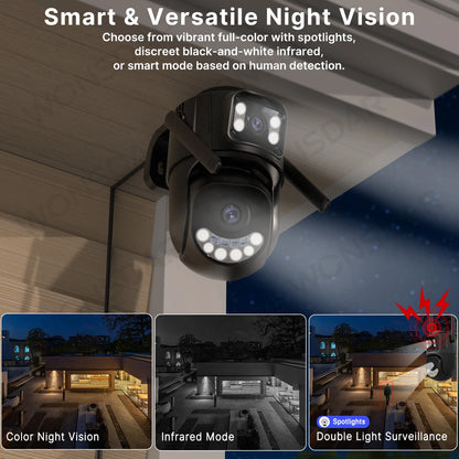Telecamera di Sicurezza WiFi con Visione Notturna e Tracciamento Automatico | Videosorveglianza Esterno per Protezione Casa 4