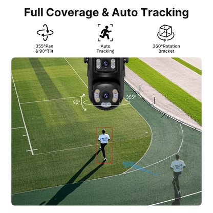 Telecamera di Sicurezza | Telecamera Videosorveglianza Esterno 8MP con Tracciamento Automatico | Visione Notturna per Protezione Casa 3