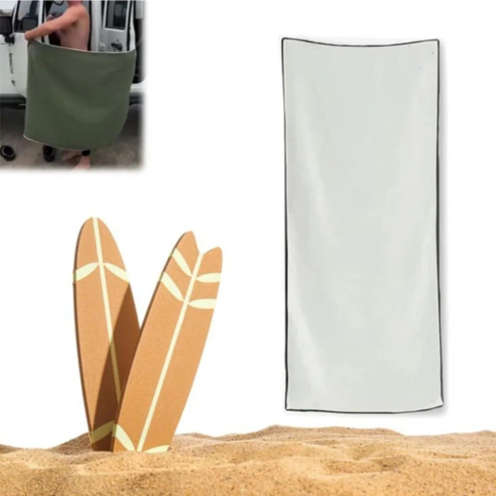 Large Microfiber Beach Towel with Magnetic Closure - Quick Dry and Sand-Resistant Design for Beach Comfort