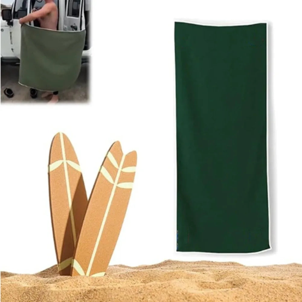 Large Microfiber Beach Towel with Magnetic Closure - Quick Dry and Sand-Resistant Design for Beach Comfort