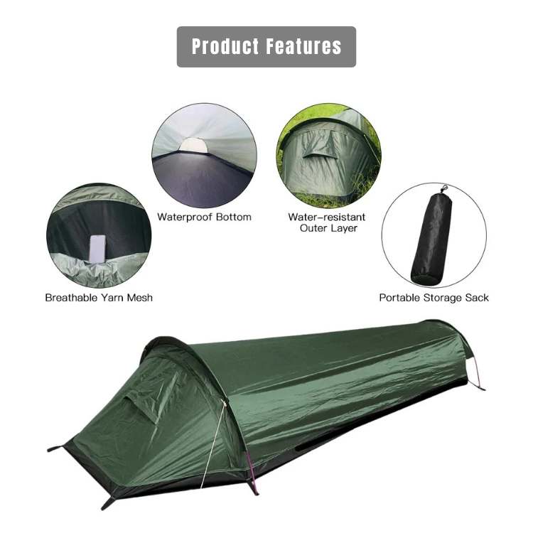 Ultralight Camping Tent | Waterproof Single-Person Tent with Optimal Ventilation for Outdoor Adventures
