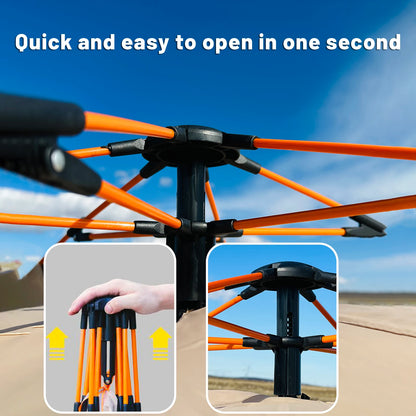Beach Tent | Automatic Rainproof Tent for 4 People with Quick Setup | Sun Protection and Easy to Carry