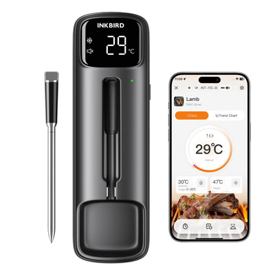 Thermomètre à viande sans fil avec double capteur et Bluetooth 5.4 | Précision et liberté pour une cuisson parfaite
