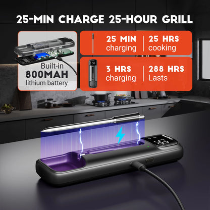 Termometro per Carne Wireless con Doppio Sensore e Bluetooth 5.4 | Precisione e Libertà per Cottura Perfetta 3