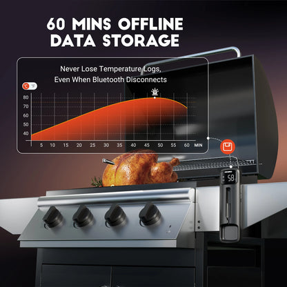 Termometro per Carne Wireless con Doppio Sensore e Bluetooth 5.4 | Precisione e Libertà per Cottura Perfetta 4