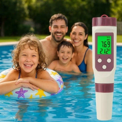 7-in-1 Smart Water Tester with Mobile App | pH and Chlorine Meter for Accurate Pool and Spa Analysis