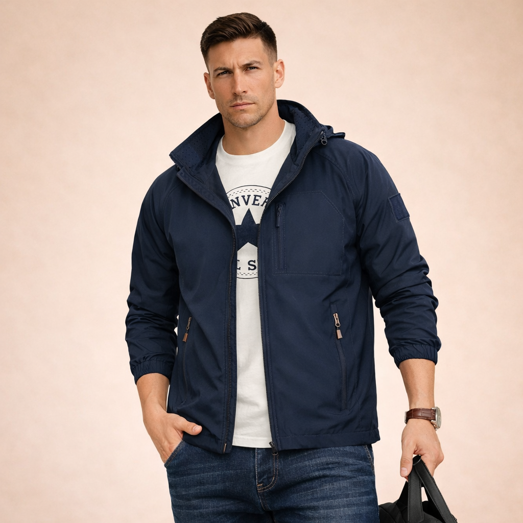 Silvio | Regular Fit Lightweight Men's Mid-Season Jacket - Minimalist Style