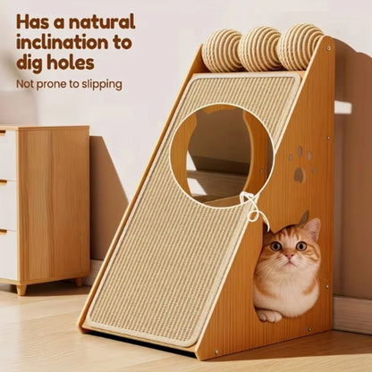 Tiragraffi Gatti Verticale con Palline Interattive | Design Salvaspazio per Salute e Divertimento 0