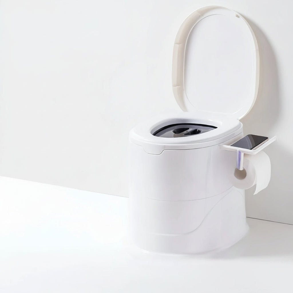 Toilette d'Emergenza Mobile | Design Compatto con Portarotolo e Protezione Odori | Igiene e Comfort in Viaggio 0