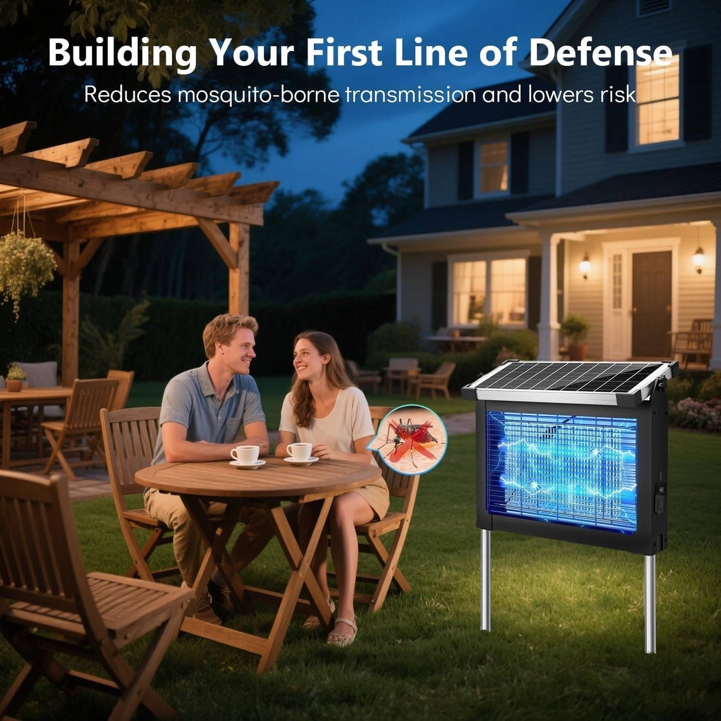 Solar Mosquito Trap | Mosquito Trap Covering 325 m² | Natural Safety for Outdoor Spaces
