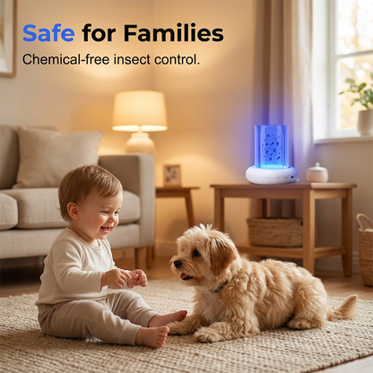 Trappola per Zanzare UV | Dispositivo Efficace con Luce 360° | Sicura per Famiglie e Animali 1