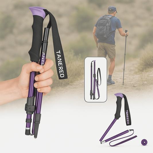 TrekPro | Bastoncini Trekking Pieghevoli con Design Ergonomico | Leggeri e Compatti per Escursioni Sicure