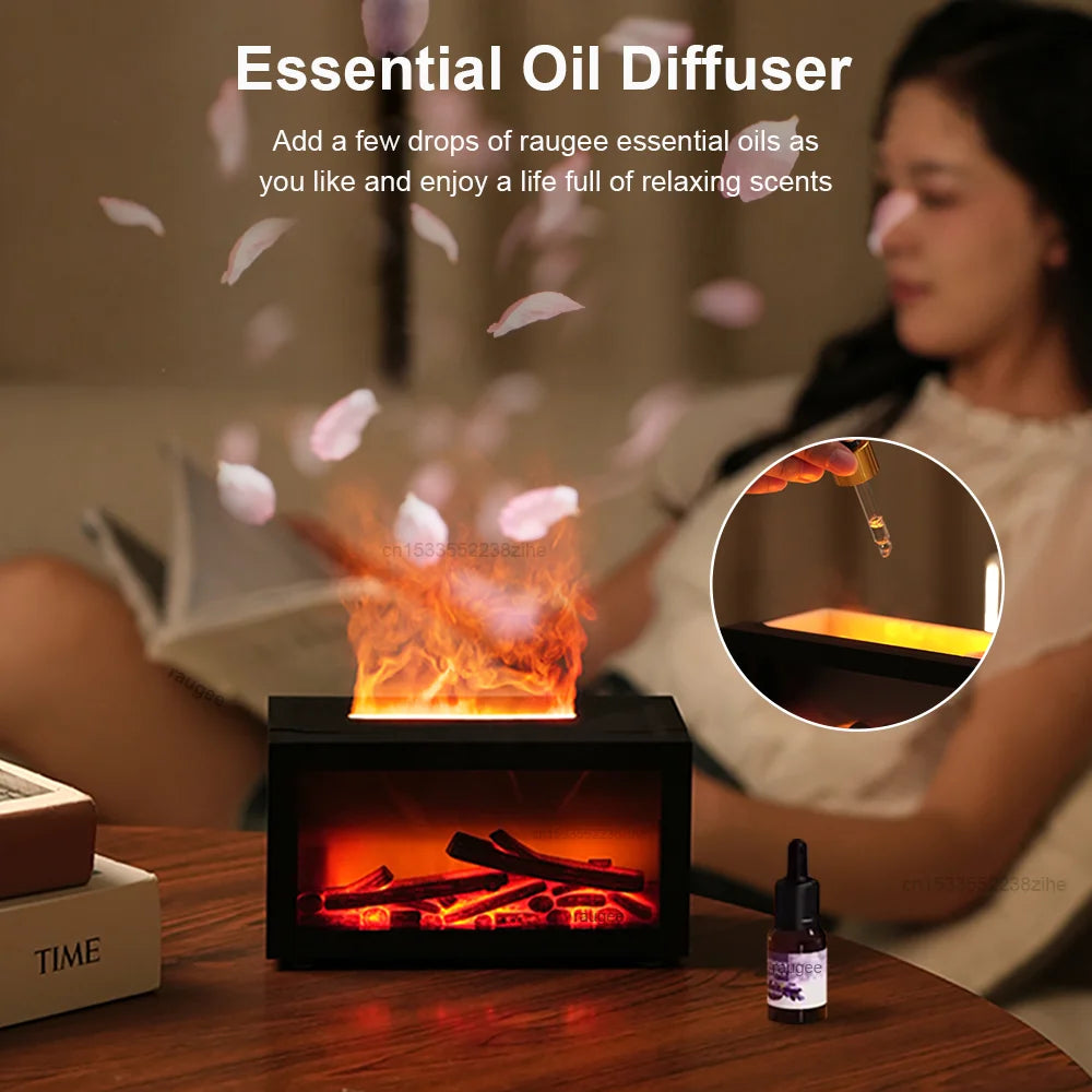 Umidificatore Ultrasuoni | Diffusore di Oli Essenziali con Effetto Fiamma | Atmosfera Rilassante per Casa e Ufficio 3