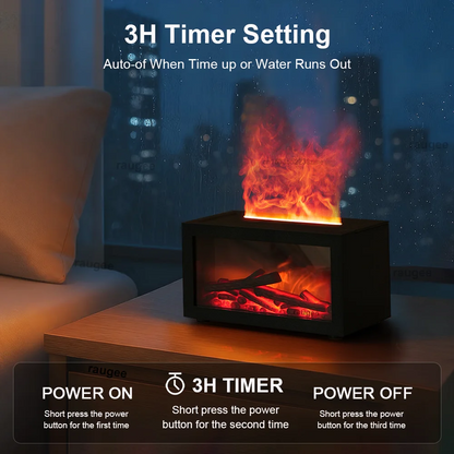 Umidificatore Ultrasuoni | Diffusore di Oli Essenziali con Effetto Fiamma | Atmosfera Rilassante per Casa e Ufficio 4