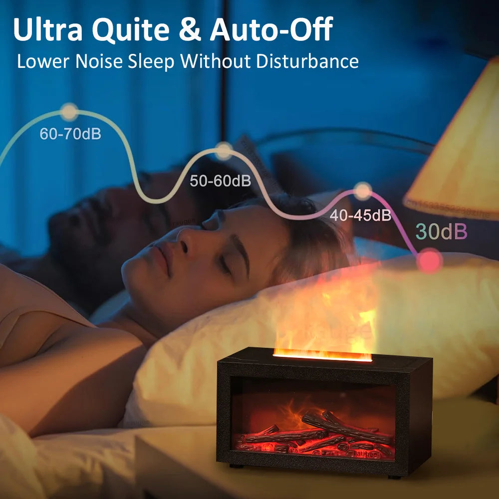 Umidificatore Ultrasuoni | Diffusore di Oli Essenziali con Effetto Fiamma | Atmosfera Rilassante per Casa e Ufficio 5