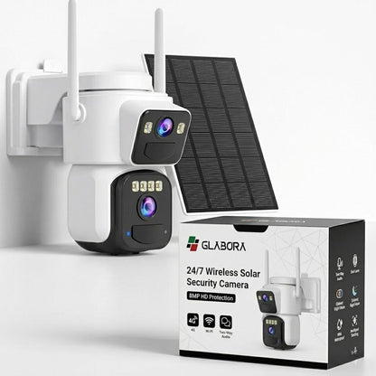 Telecamera di Sicurezza WiFi Solare 8 MP con Visione Notturna e Rilevamento Movimento