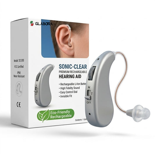 Apparecchio Acustico Digitale Ricaricabile con Design Ergonomico | Amplificazione Chiara per Uso Quotidiano