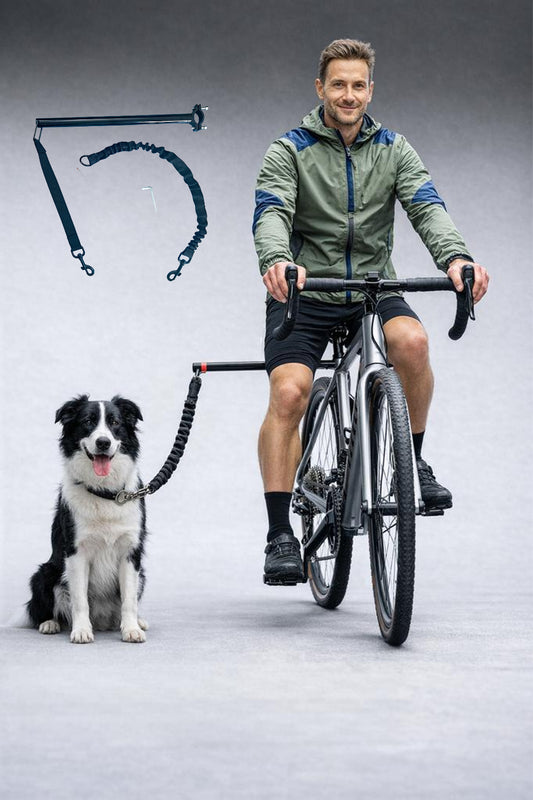 Guinzaglio Cane da Bici con Cavo Rimovibile e Buffer di Sicurezza | Controllo Durevole per Avventure all'Aperto