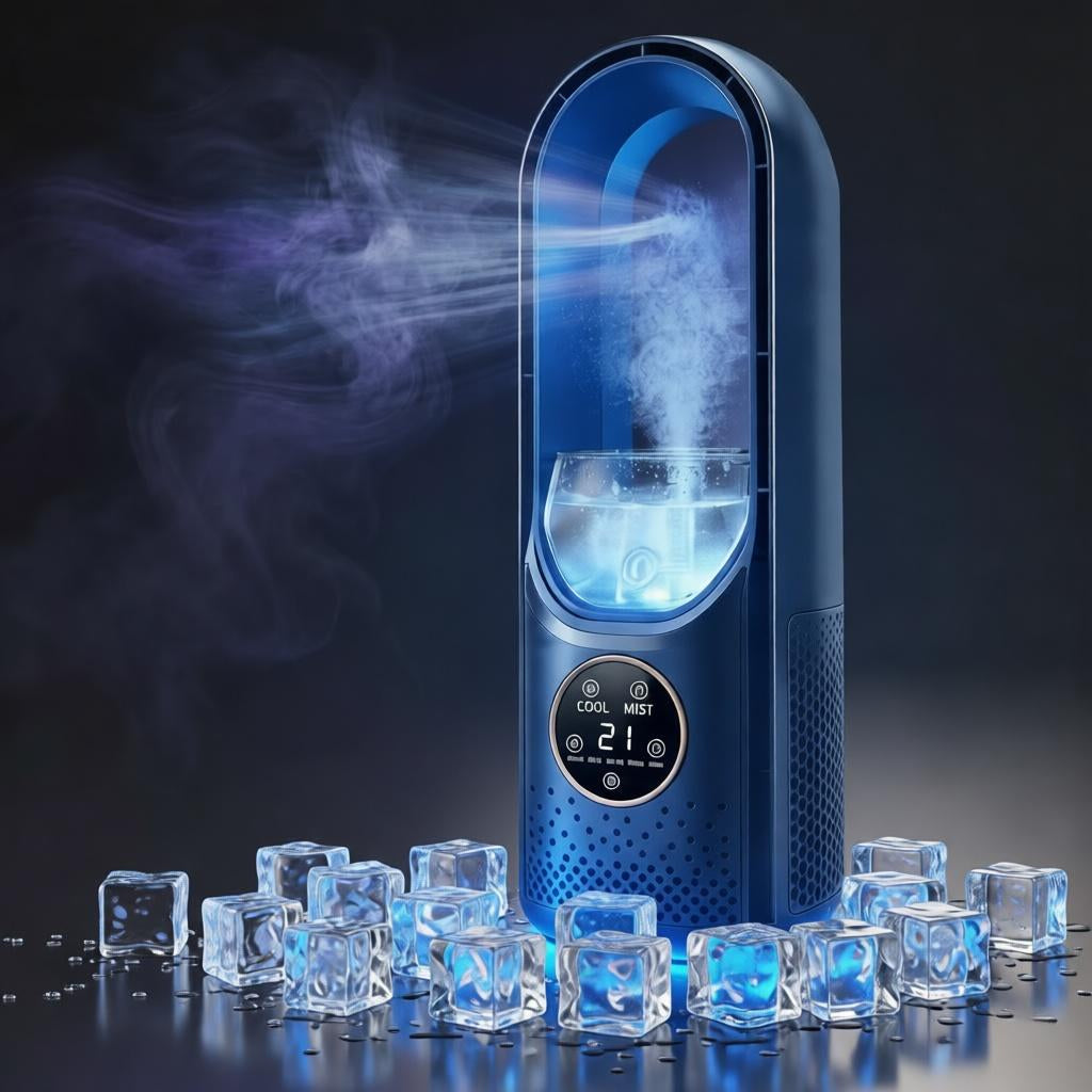 3-in-1 Portable Air Cooler with Humidifier and Quiet Motor | Optimal Comfort for Office and Night