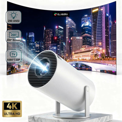 Projecteur compact 8K avec Wifi6 et haut-parleur intégré | Expérience cinématographique portable pour home cinéma et extérieur