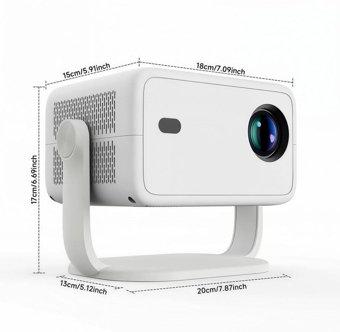 Portable Projector | 1080P Video Projector with WiFi6 and Stereo BT5.4 Audio | Cinematic Experience for Outdoors