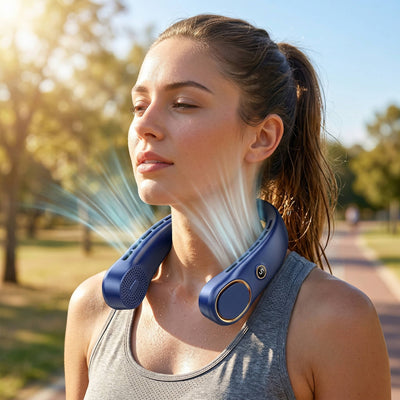 Ventilateur portable sans pales | Flux d’air à 360 degrés avec batterie de 4000 mAh | Silencieux et réglable pour un confort total