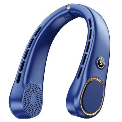 Wearable Bladeless Fan | 360-Degree Airflow with 4000 mAh Battery | Quiet and Adjustable for Total Comfort