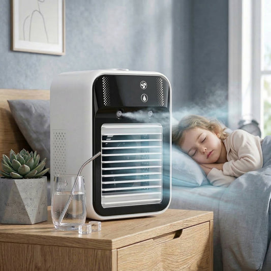 Ventilatore Portatile con Batteria Ricaricabile e Nebbia | Mini Ventilatore Silenzioso per Comfort Estivo