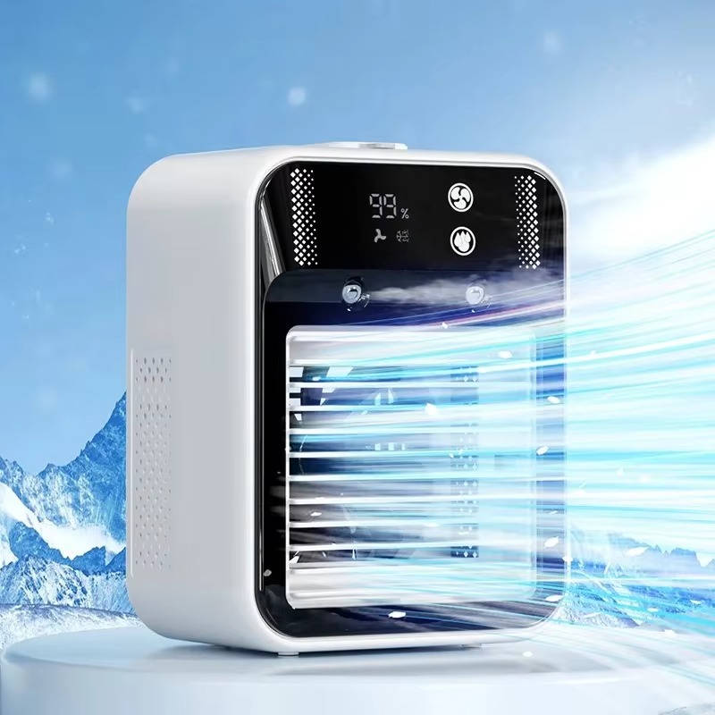 Portable Fan with Rechargeable Battery and Mist | Mini Quiet Fan for Summer Comfort