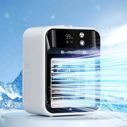 Portable Fan with Rechargeable Battery and Mist | Mini Quiet Fan for Summer Comfort