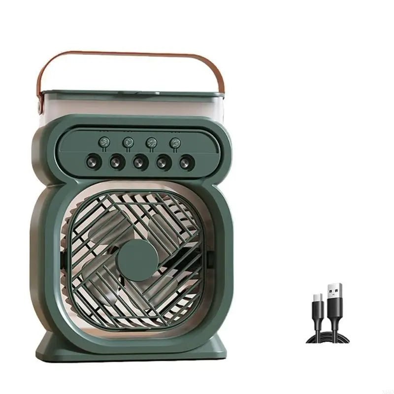 Portable Fan with LED Light | Compact and Quiet Design for Comfort on the Go