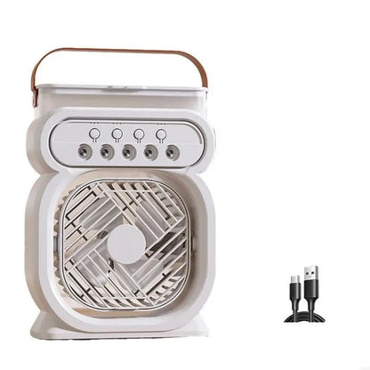 Portable Fan with LED Light | Compact and Quiet Design for Comfort on the Go