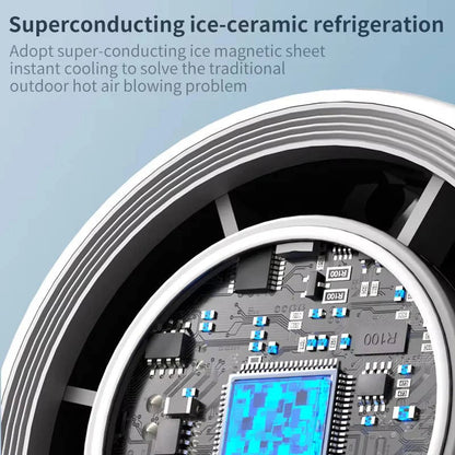 Powerful Portable Fan with Semiconductor Cooling | Mini Fan with LED Torch for Freshness and Comfort Anywhere