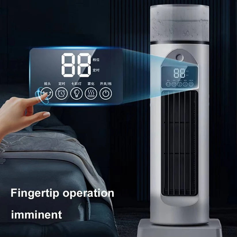 Blade-less Tower Fan with Mist and Remote Control | 6 Speeds for Optimal Comfort at Home and Office