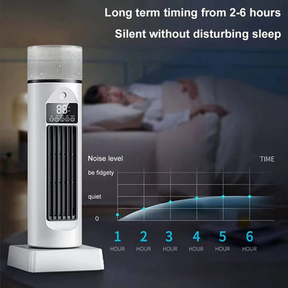 Blade-less Tower Fan with Mist and Remote Control | 6 Speeds for Optimal Comfort at Home and Office