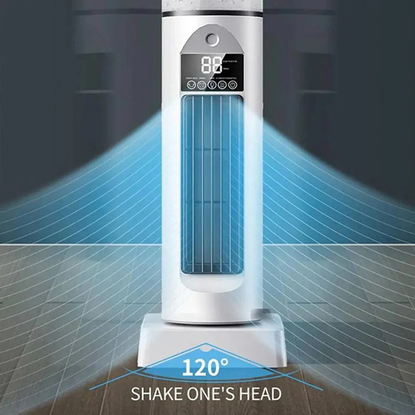 Blade-less Tower Fan with Mist and Remote Control | 6 Speeds for Optimal Comfort at Home and Office