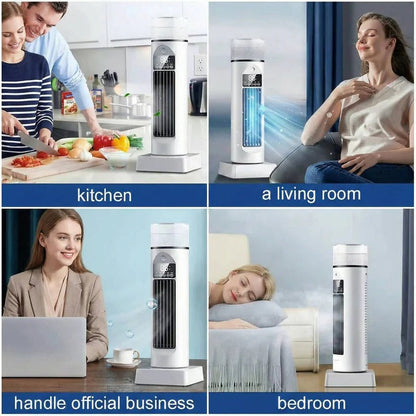 Blade-less Tower Fan with Mist and Remote Control | 6 Speeds for Optimal Comfort at Home and Office