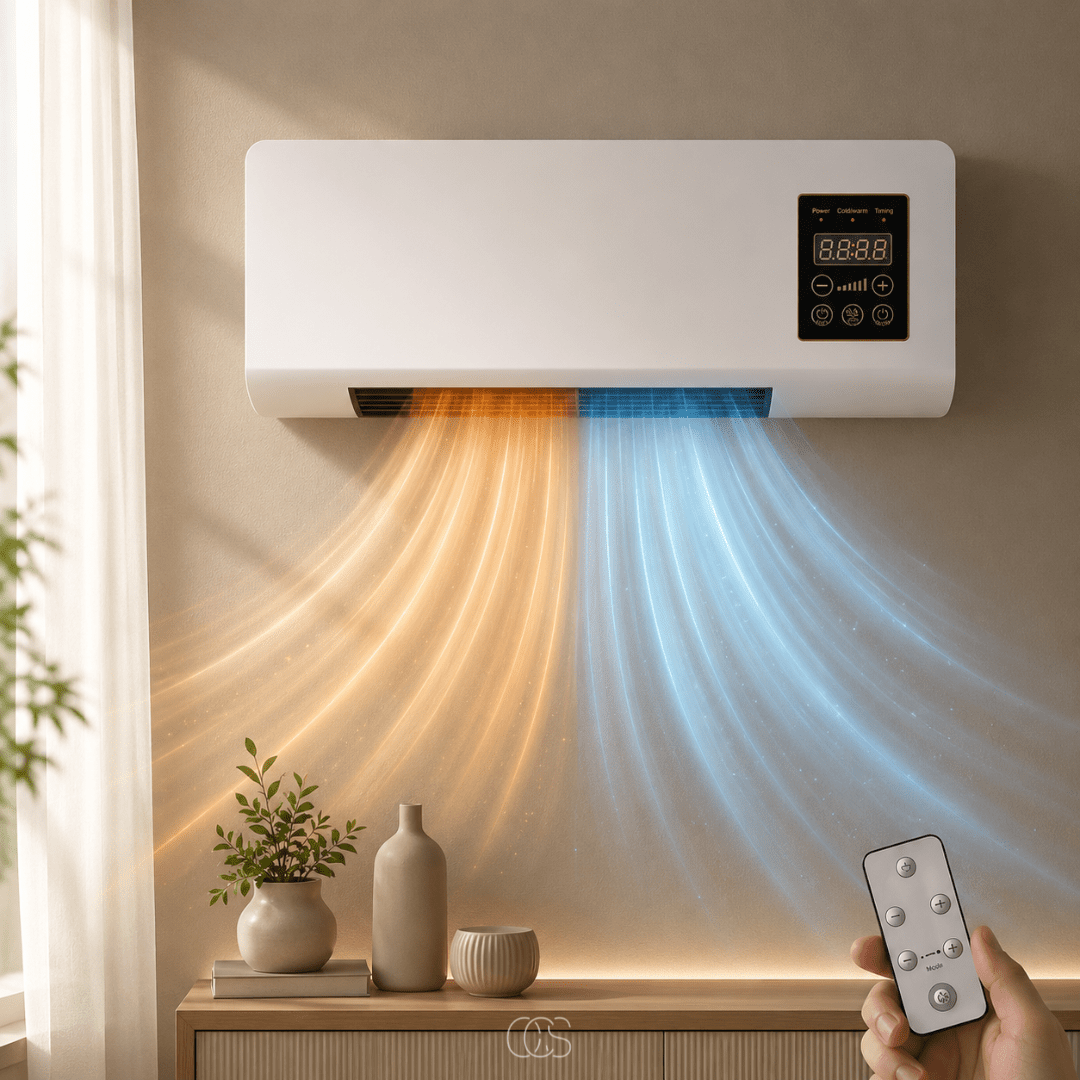 Ventilatore da Parete | Ventilatore Silenzioso con Riscaldamento e Telecomando | Comfort Estivo e Invernale per Ogni Ambiente 0