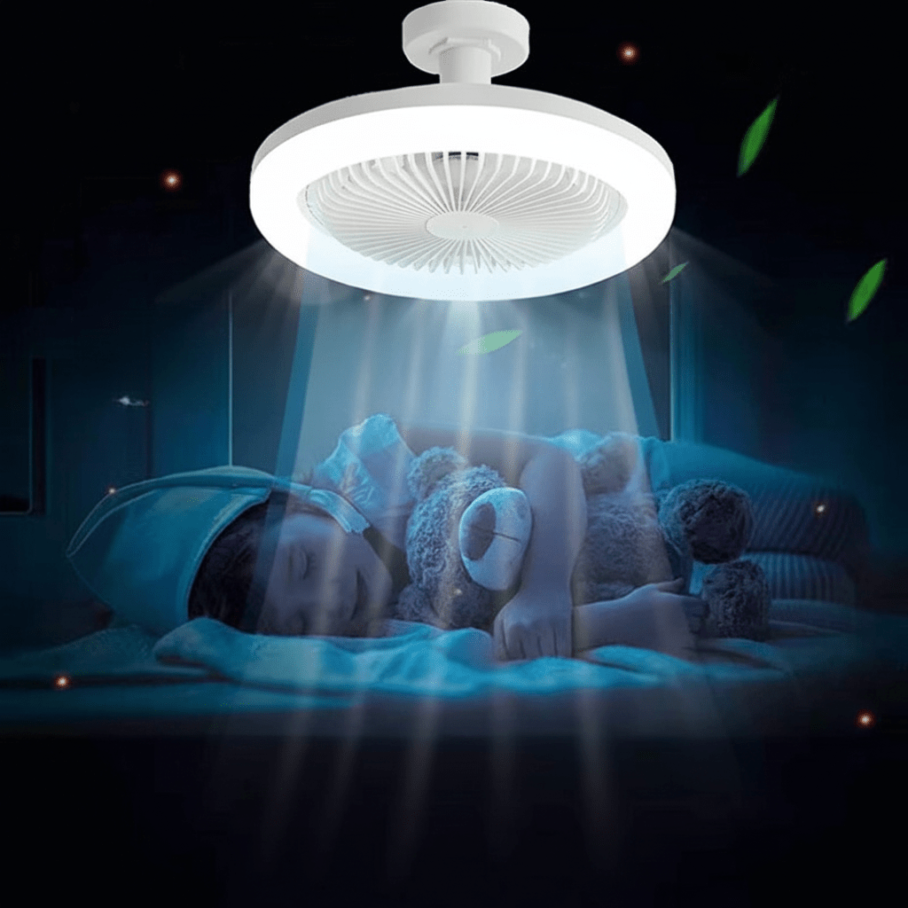 Ceiling Fan with LED Light and Remote Control | Compact Design for Comfort and Lighting