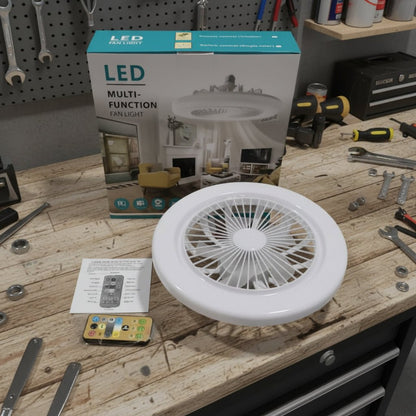 Ceiling Fan with LED Light and Remote Control | Compact Design for Comfort and Lighting