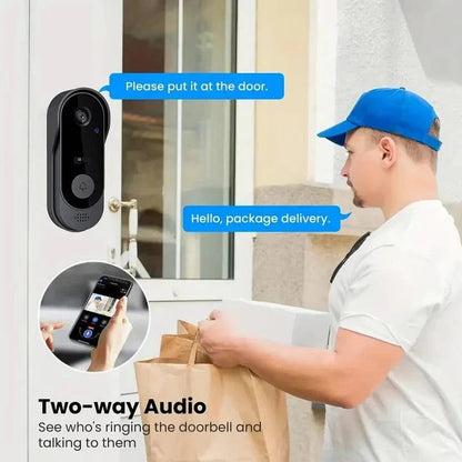 Smart Wireless Video Doorbell Camera with Night Vision and Two-Way Audio - Advanced Home Security