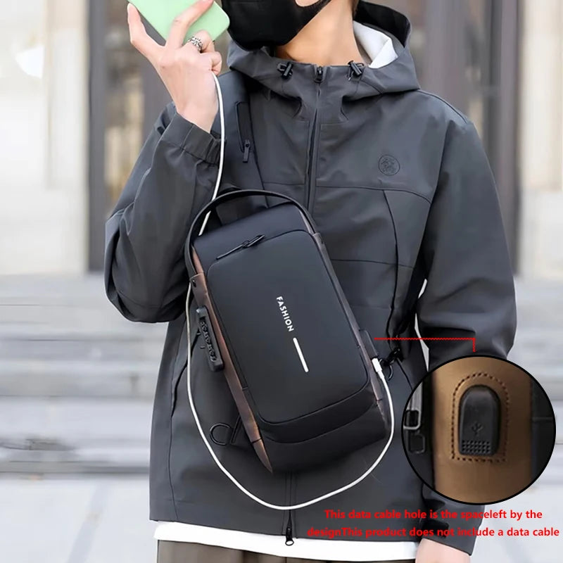 Zaino Uomo Antifurto in Tessuto Oxford Resistente con Design Ergonomico per Moto e Sport 1