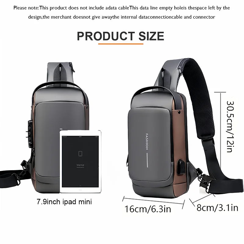 Zaino Uomo Antifurto in Tessuto Oxford Resistente con Design Ergonomico per Moto e Sport 5