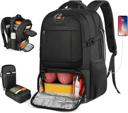 Extra Large Travel Backpack with Thermal Compartment and USB Port | Organization and Security for Air Travel