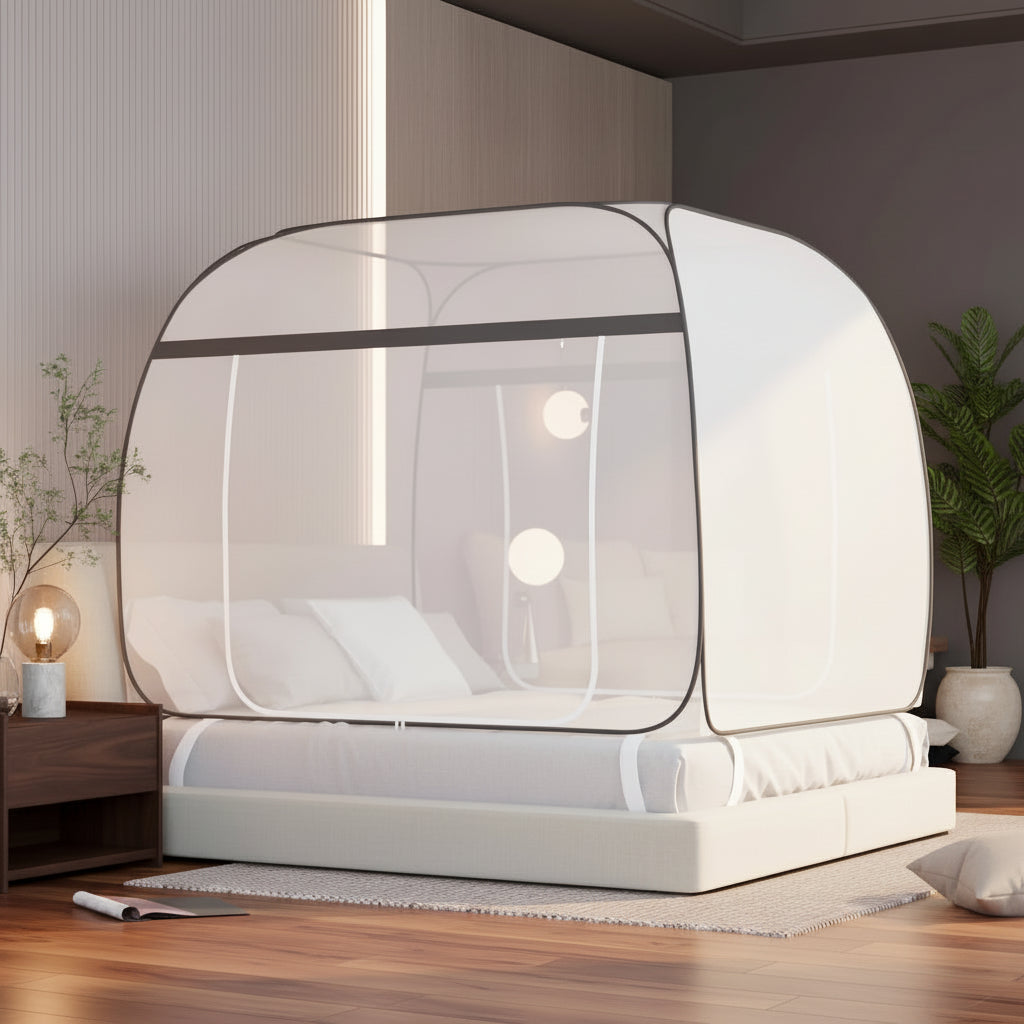 No-Installation Magnetic Mosquito Net with Breathable Mesh | Effective Protection for Peaceful Sleep