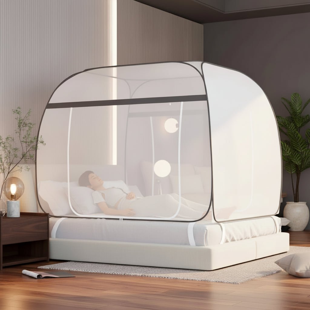 No-Installation Magnetic Mosquito Net with Breathable Mesh | Effective Protection for Peaceful Sleep