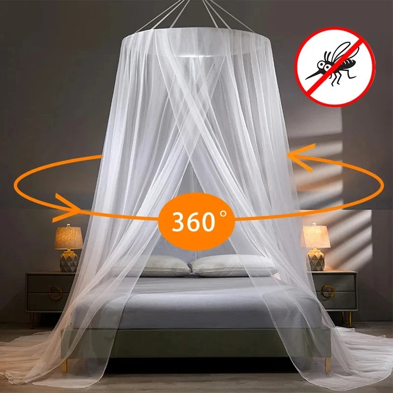Dome Mosquito Net | Elegant Magnetic Polyester Mosquito Net with Hook for Effective Mosquito Protection