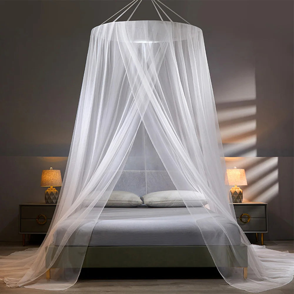 Dome Mosquito Net | Elegant Magnetic Polyester Mosquito Net with Hook for Effective Mosquito Protection
