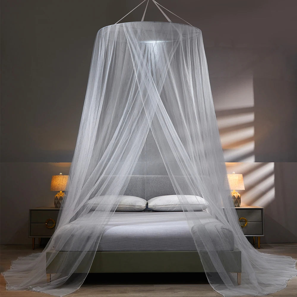 Dome Mosquito Net | Elegant Magnetic Polyester Mosquito Net with Hook for Effective Mosquito Protection