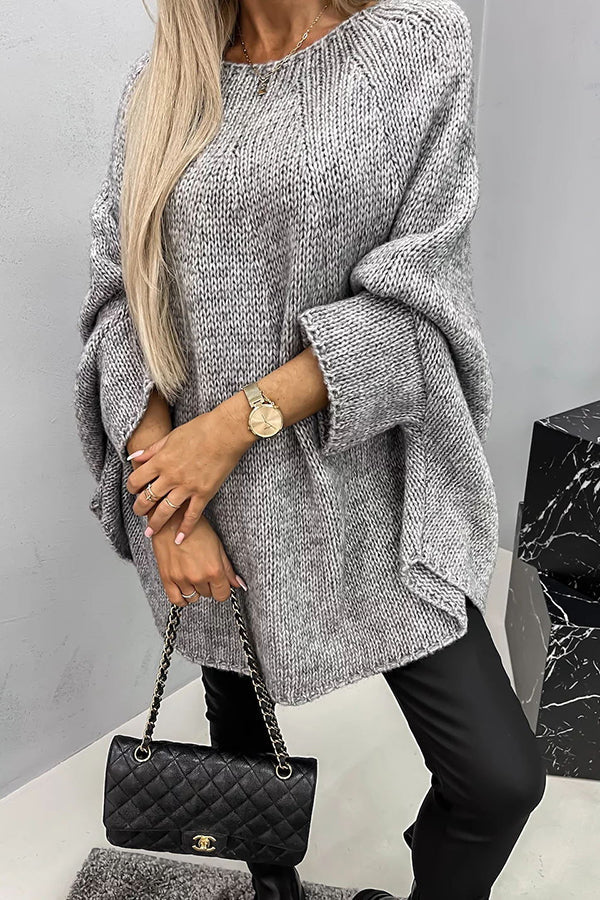 Marta | Poncho in Maglia Donna Girocollo - Eleganza Rilassata